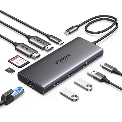 UGREEN Revodok Pro USB C Docking Station Dual HDMI 10 IN 1 Hub